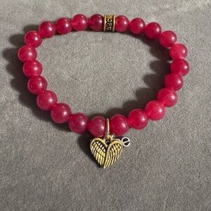 CFC Wings Hope Gemstone Beaded Stretch Bracelet